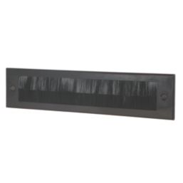 Stormguard Brush Letter Plate Draught Excluder Black 338mm x 75mm