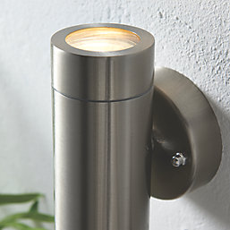 LAP Bronx Outdoor Up & Down Wall Light Stainless Steel