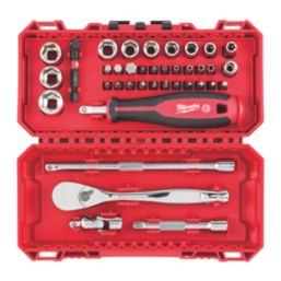 Milwaukee  1/4" Drive Ratchet & Socket Set 38 Pieces