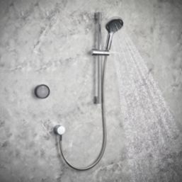 Mira Platinum HP/Combi Rear-Fed Black/Chrome Thermostatic Wireless Digital Mixer Shower