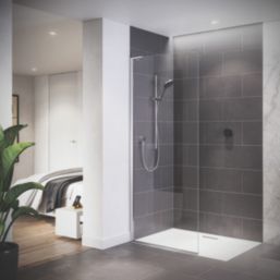Mira Platinum HP/Combi Rear-Fed Black/Chrome Thermostatic Wireless Digital Mixer Shower