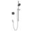 Mira Platinum HP/Combi Rear-Fed Black/Chrome Thermostatic Wireless Digital Mixer Shower