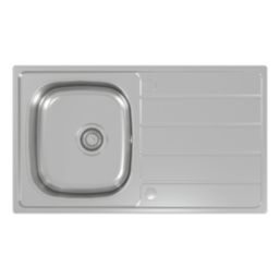 Carysil KD100 / HS605 1 Bowl Stainless Steel Inset Kitchen Sink & Tap Pack 860mm x 500mm