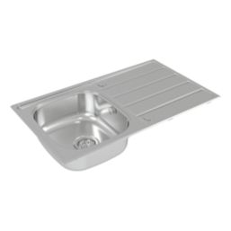 Carysil KD100 / HS605 1 Bowl Stainless Steel Inset Kitchen Sink & Tap Pack 860mm x 500mm