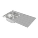 Carysil KD100 / HS605 1 Bowl Stainless Steel Inset Kitchen Sink & Tap Pack 860mm x 500mm