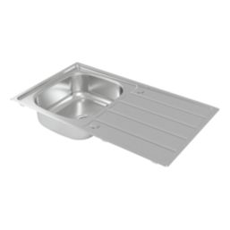 Carysil KD100 / HS605 1 Bowl Stainless Steel Inset Kitchen Sink & Tap Pack 860mm x 500mm