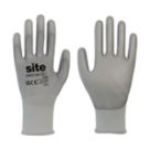 Site  PU Palm Touchscreen Gloves Grey Large