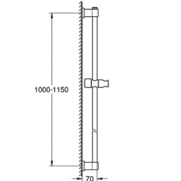 Grohe Vitalio Universal Shower Riser Rail Chrome 1150mm