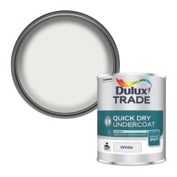 Dulux Trade Quick-Dry 1Ltr White Matt  Interior Wood & Metal Undercoat