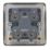 Hager Sollysta WRDP50NBSB 50A 1-Gang 2P+E Control Switch Brushed Steel with LED with Black Inserts