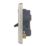 Hager Sollysta WRDP50NBSB 50A 1-Gang 2P+E Control Switch Brushed Steel with LED with Black Inserts
