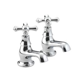 Bristan Colonial Chrome 110mm Deck Mounted Cross Head  Bath Pillar Tap