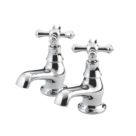 Bristan Colonial Chrome 110mm Deck Mounted Cross Head  Bath Pillar Tap