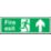 Non Photoluminescent "Fire Exit" Up Arrow Sign 150mm x 450mm