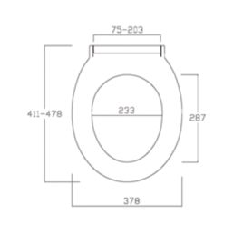 Swirl  Soft-Close with Quick-Release Toilet Seat Stainless Steel & Plastic White