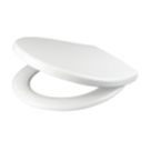 Swirl  Soft-Close with Quick-Release Toilet Seat Stainless Steel & Plastic White