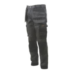 Stanley Austin Work Trousers Grey/Black 34" W 31" L