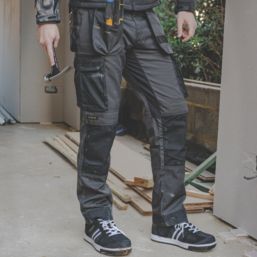 Stanley Austin Work Trousers Grey/Black 34" W 31" L