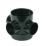 FloPlast  Solvent Weld 3-Boss Double Socket Short Pipe Black 110mm
