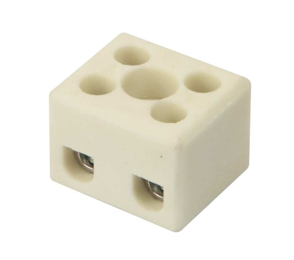 Hylec 32A 2-Pole Terminal Blocks 5 Pack - Screwfix