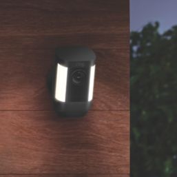 Ring Cam Pro Battery-Powered Black Wireless 2K Outdoor Smart Camera with Spotlight & PIR Sensor