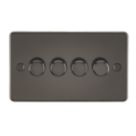 Knightsbridge  4-Gang 2-Way LED Intelligent Dimmer Switch  Gunmetal