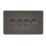 Knightsbridge  4-Gang 2-Way LED Intelligent Dimmer Switch  Gunmetal