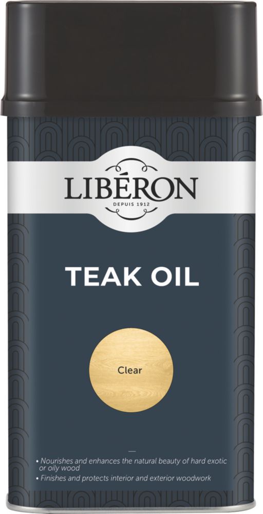 Liberon Teak Oil Teak 1Ltr | Teak Oil | Screwfix.ie