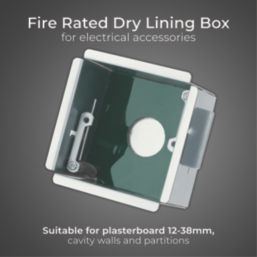 British General  Fire Rated 1-Gang Dry Lining  Box 47mm