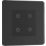 British General Evolve 2-Gang 2-Way LED Double Secondary Touch Trailing Edge Dimmer Switch  Matt Black with Black Inserts