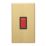 Contactum Lyric 45A 1-Gang DP Control Switch Brushed Brass  with Black Inserts