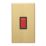 Contactum Lyric 45A 1-Gang DP Control Switch Brushed Brass  with Black Inserts
