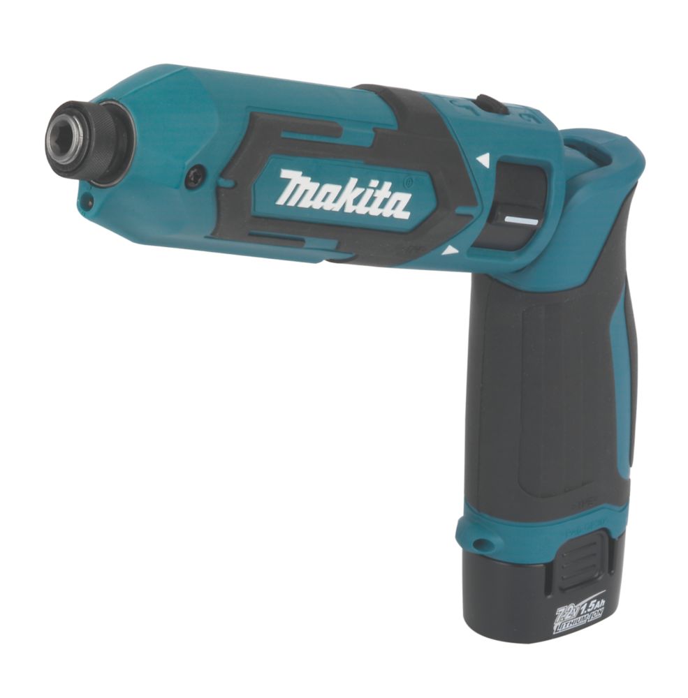 Makita TD022DSE 7.2V x 1.5Ah Li-Ion Cordless Pencil Impact Driver  Screwfix