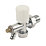 White Angled Manual Radiator Valve With Drain-Off 15mm x 1/2"