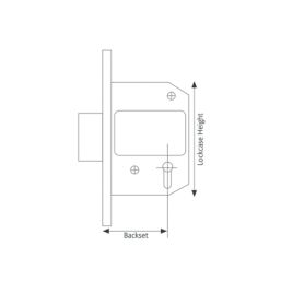 Yale  Polished Chrome 5-Lever Deadlock 76mm Case - 57mm Backset