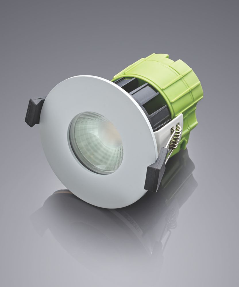 Luceco FType Fixed Fire Rated LED Downlight White 6W 600lm Screwfix