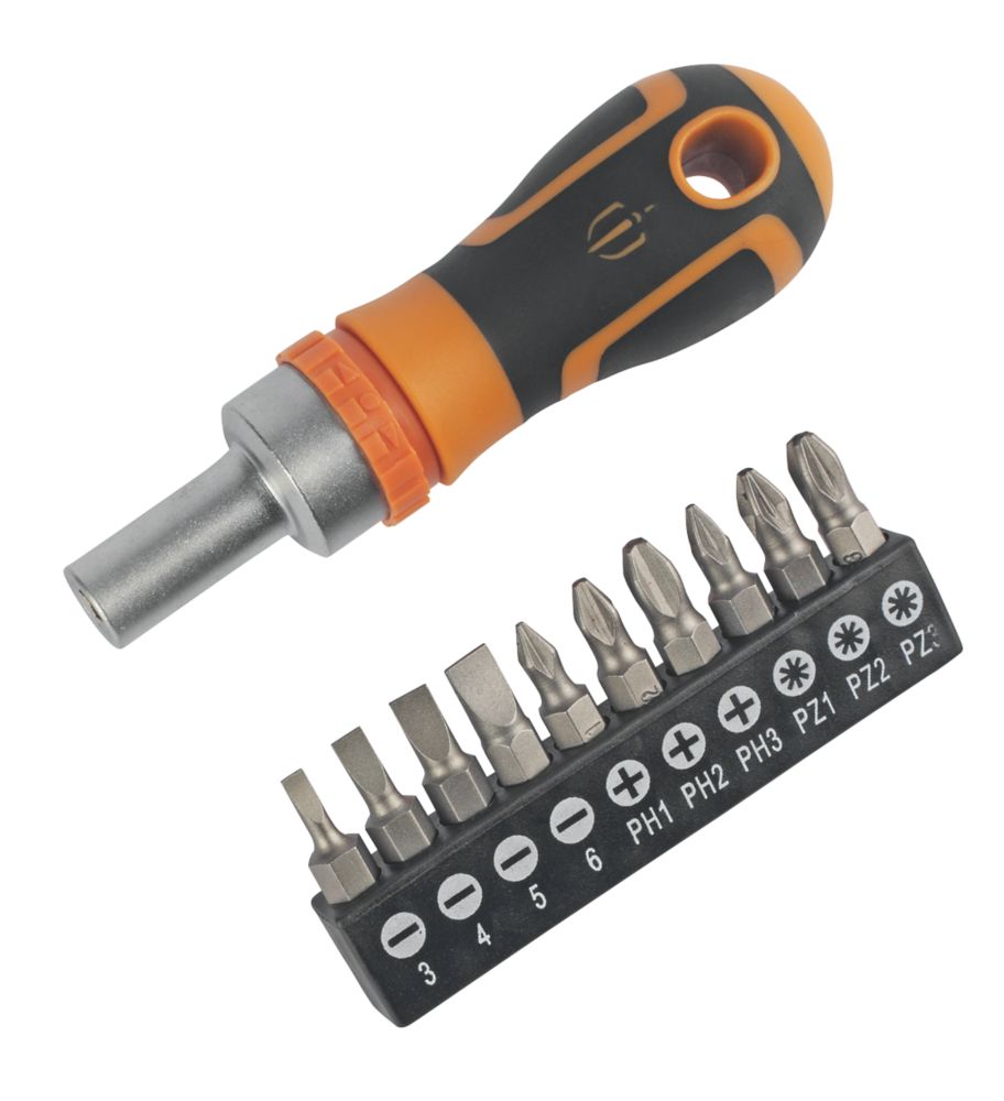 Magnusson Ratchet Screwdriver & Bit Set 11 Pieces Screwfix