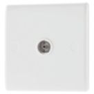 British General 800 Series 1-Gang Coaxial TV Socket White