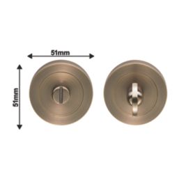 Carlisle Brass  Standard WC Thumbturn Set Antique Brass 50mm