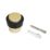 Eclipse Round Knurled Floor Door Stop 30 x 40mm Satin Brass
