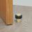Eclipse Round Knurled Floor Door Stop 30 x 40mm Satin Brass
