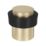 Eclipse Round Knurled Floor Door Stop 30 x 40mm Satin Brass