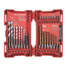 Milwaukee Shockwave 1/4" Hex Shank Mixed Impact Bit Set 39 Piece Set