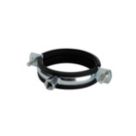 Tesla  87-92mm Rubber Lined Pipe Clips Black/Zinc-Plated 2 Pack