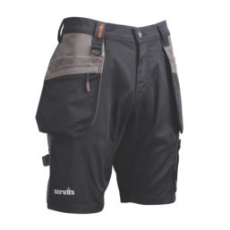 Scruffs Worker Plus Multi-Pocket Holster Work Shorts Black 38" W