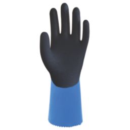 Wonder Grip WG-318L Aqua Guard Gauntlet Gloves Blue Large