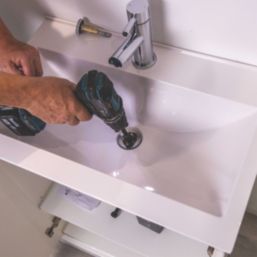 Top-Fix Unslotted Push Button Basin Waste Chrome 60mm