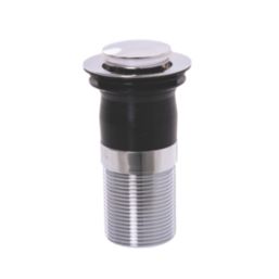 Top-Fix Unslotted Push Button Basin Waste Chrome 60mm