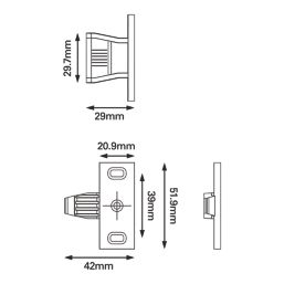 Easyfix Keku Furniture Panel Connectors Black 10 Pack