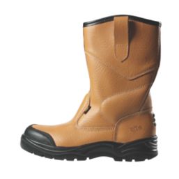 Site Gravel Size 8  Tan  Steel Toe Cap Safety Rigger Boots